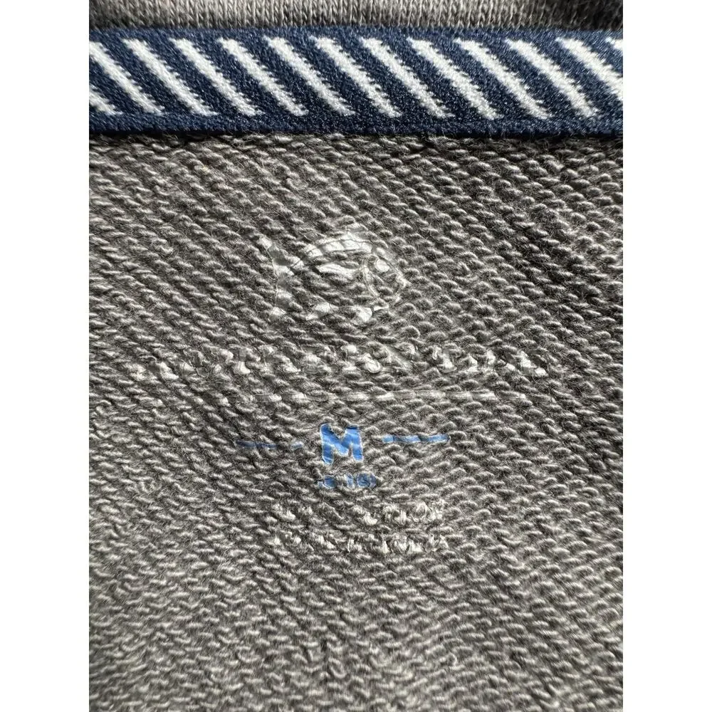 Southern Tide Boys M Gray 1/4 Zip Pullover Sweatshirt Cotton